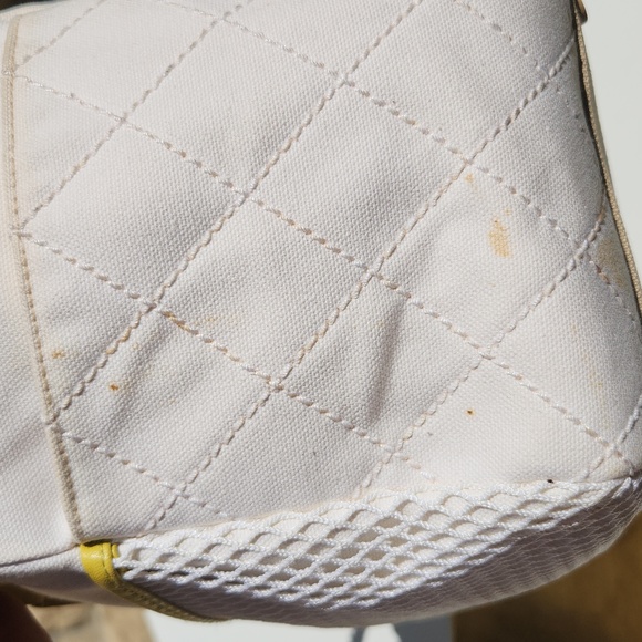 Chanel No. 5 Sport Shoulder Tote - green & yellow colorway - canvas & leather - Picture 16 of 17